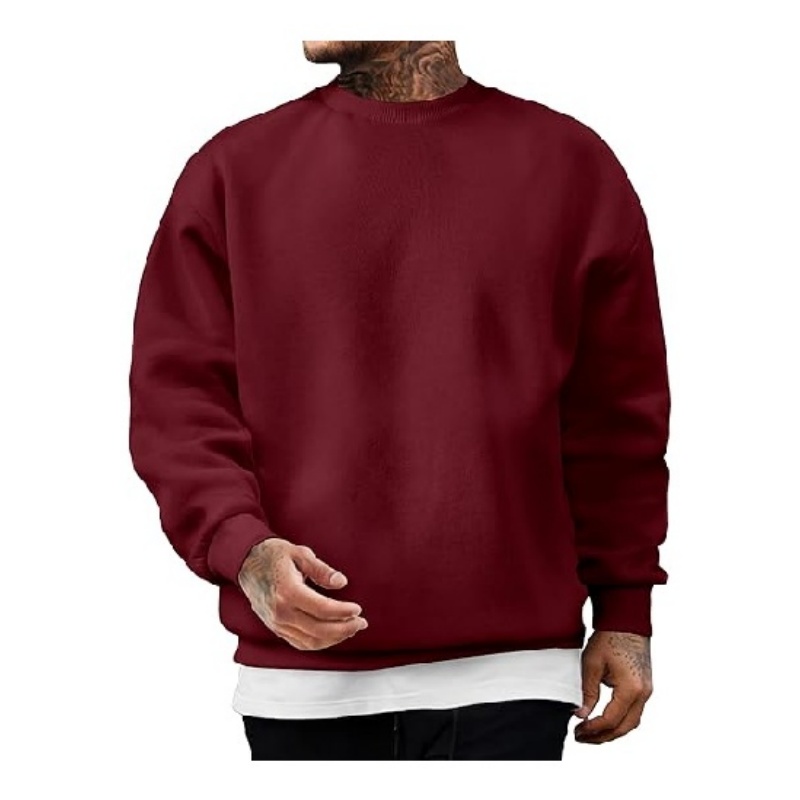 Men's Casual Crewneck Cotton Pullover Sweatshirts
