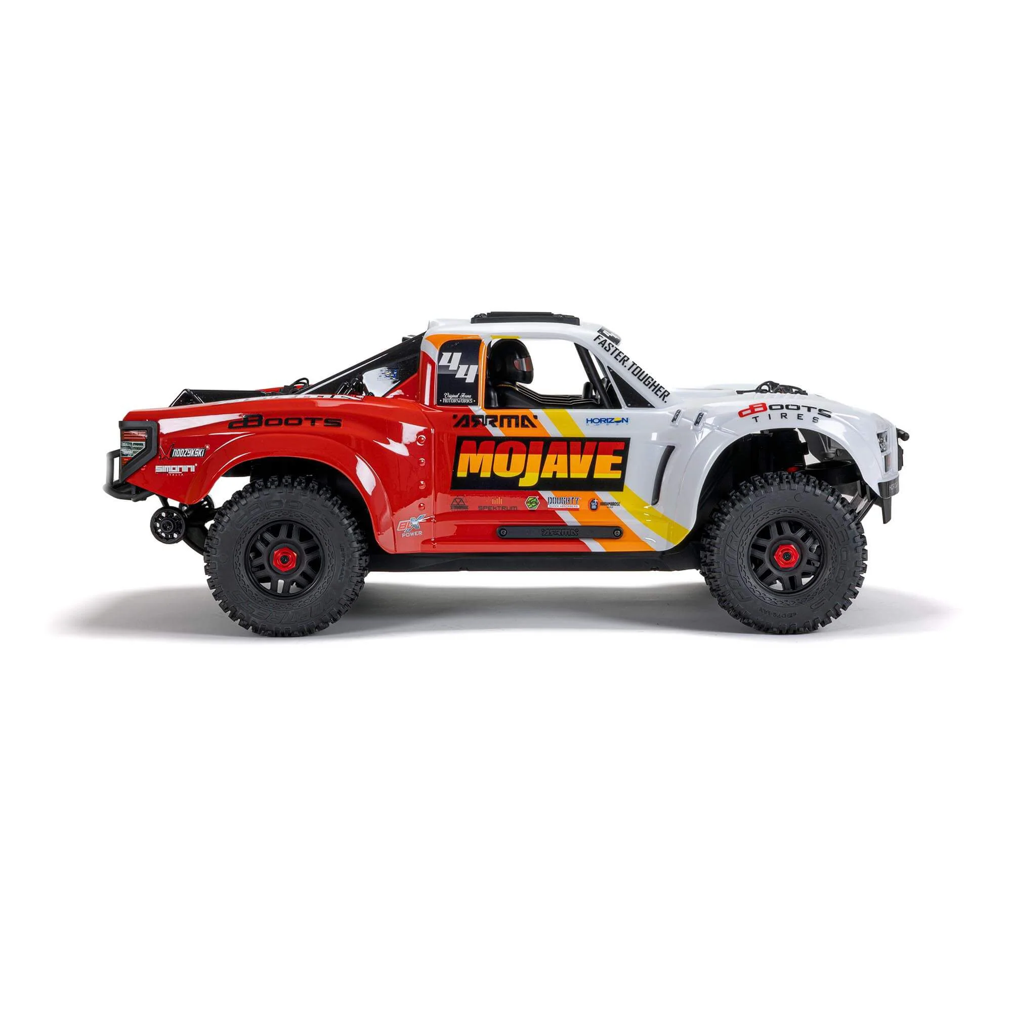 ARRMA MOJAVE 4X4 4S BLX 1/8th Scale Desert Trk White/Red