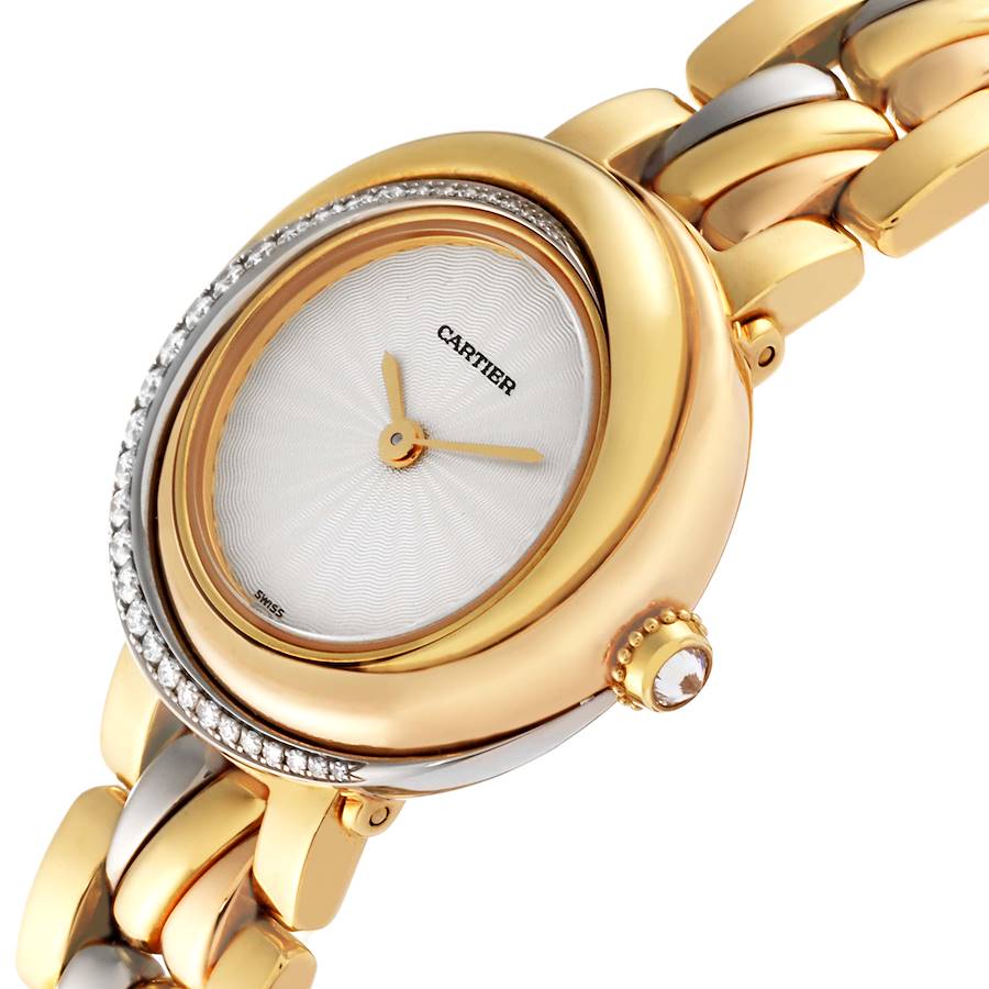 Cartier Trinity White Yellow Rose Gold Diamond Ladies Watch WG200151