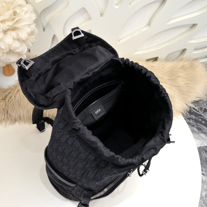 Replica Dior 8 Backpack With Flap Black