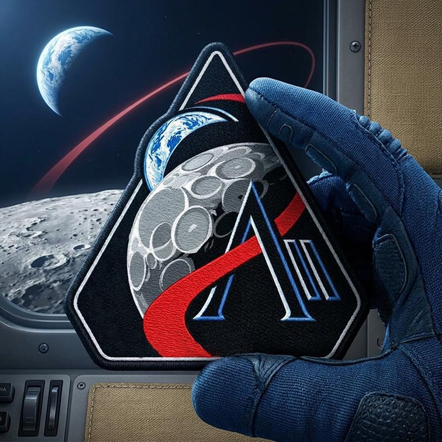 "Artemis II" Mission Embroidered Velcro Patch Souvenir