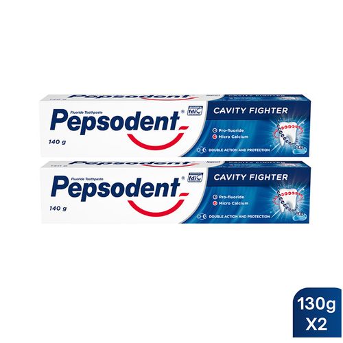 Pepsodent Cavity Fighter Toothpaste Twin Pack 130g
