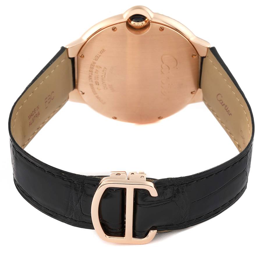 Cartier Ballon Bleu 42 Rose Gold Diamond Mens Watch WE900851