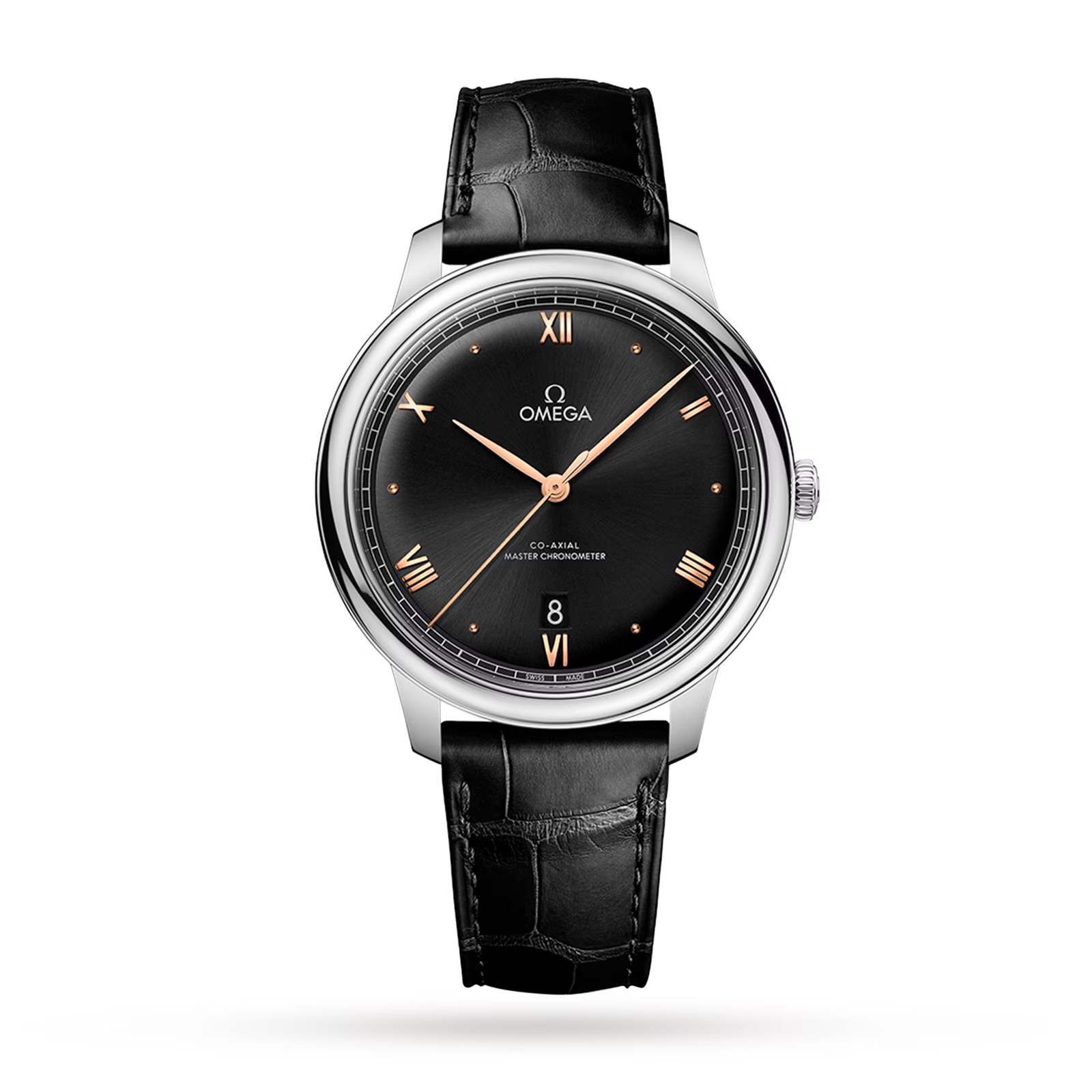 Omega De Ville 41 mm, steel on leather strap 431.13.41.21.01.001
