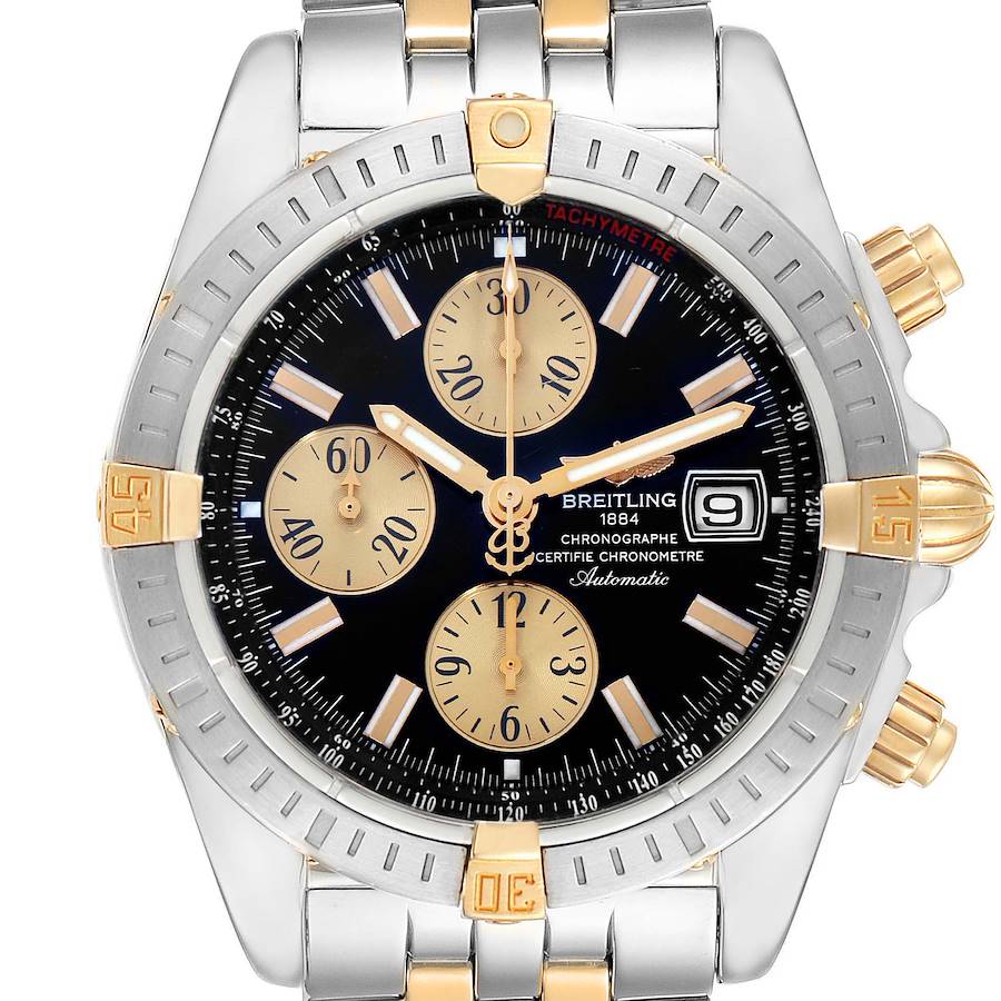 Breitling Chronomat Evolution Steel Yellow Gold Mens Watch B13356