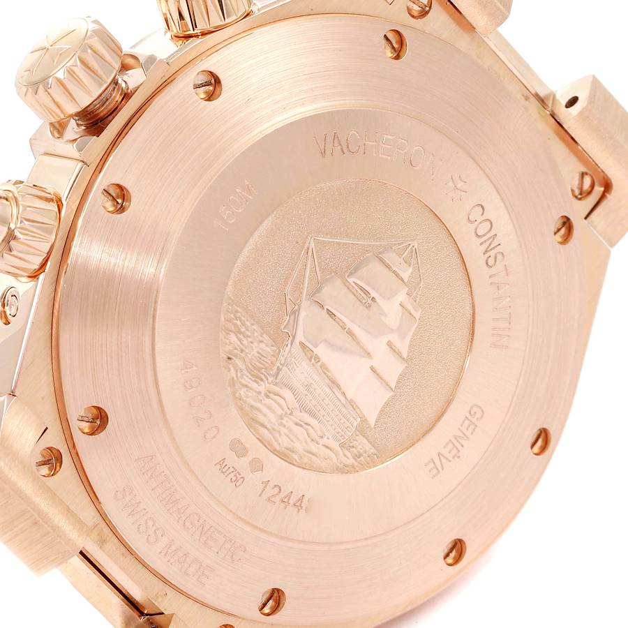 Vacheron Constantin Overseas Perpetual Calendar Rose Gold Mens Watch 49020