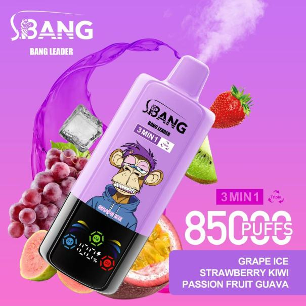 Bang Leader 85K Puffs 3-in-1 Prefilled Vape Device - 3 Flavours, Rechargeable, 850mAh