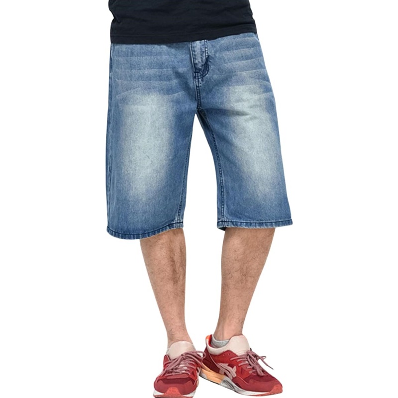 Men's Baggy Denim Cargo Shorts