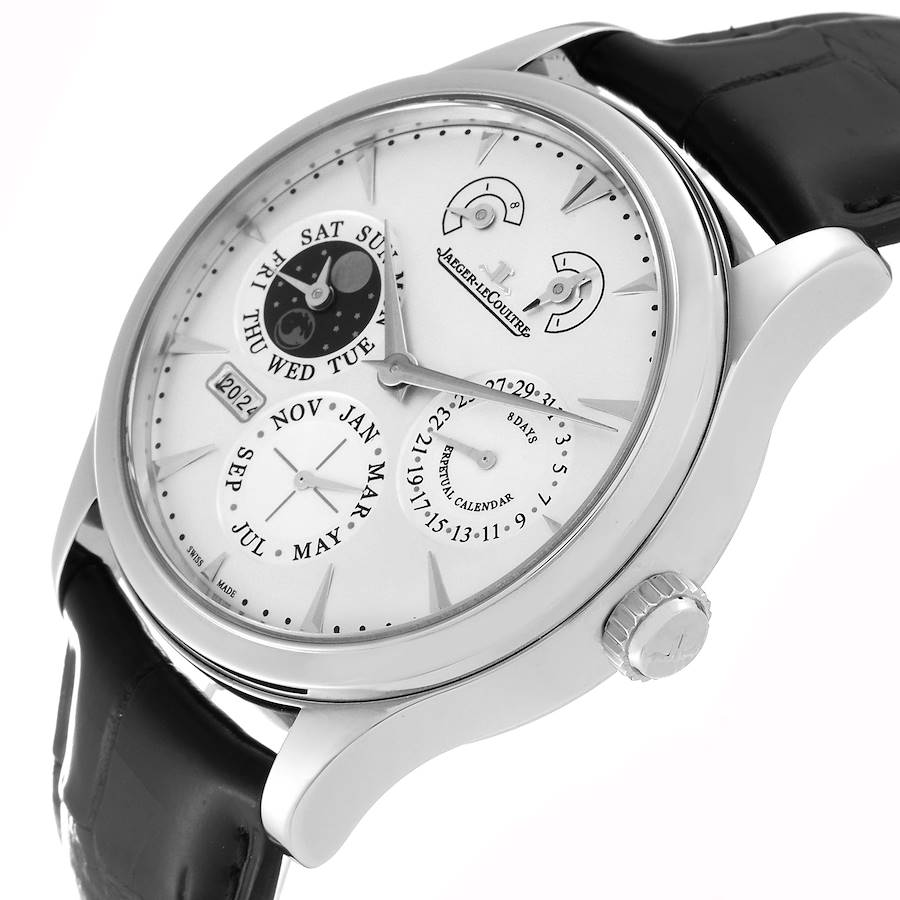 Jaeger LeCoultre Master 8 Day Perpetual Calendar Steel Watch 174.8.26.S Q1618420