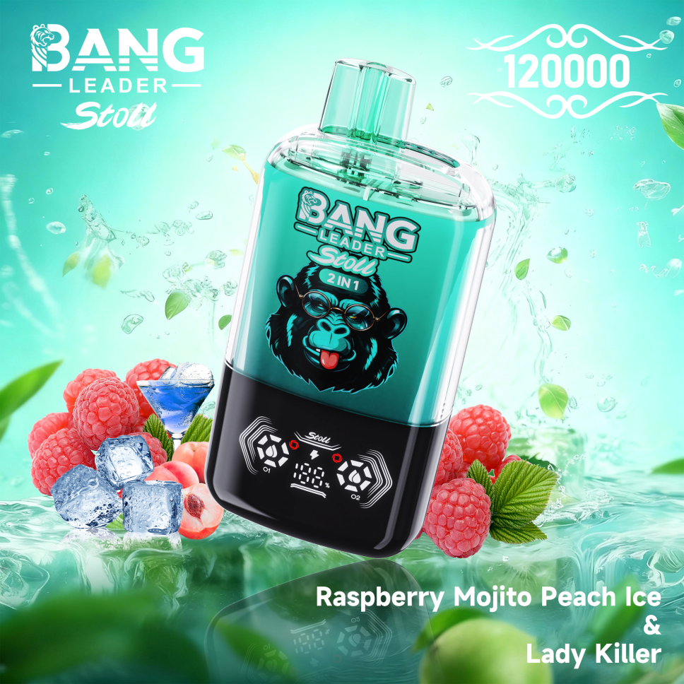 Bang Leader Stoll 120K Puffs 2-in-1 Prefilled Vape Device - Dual Flavour, Rechargeable, 650mAh