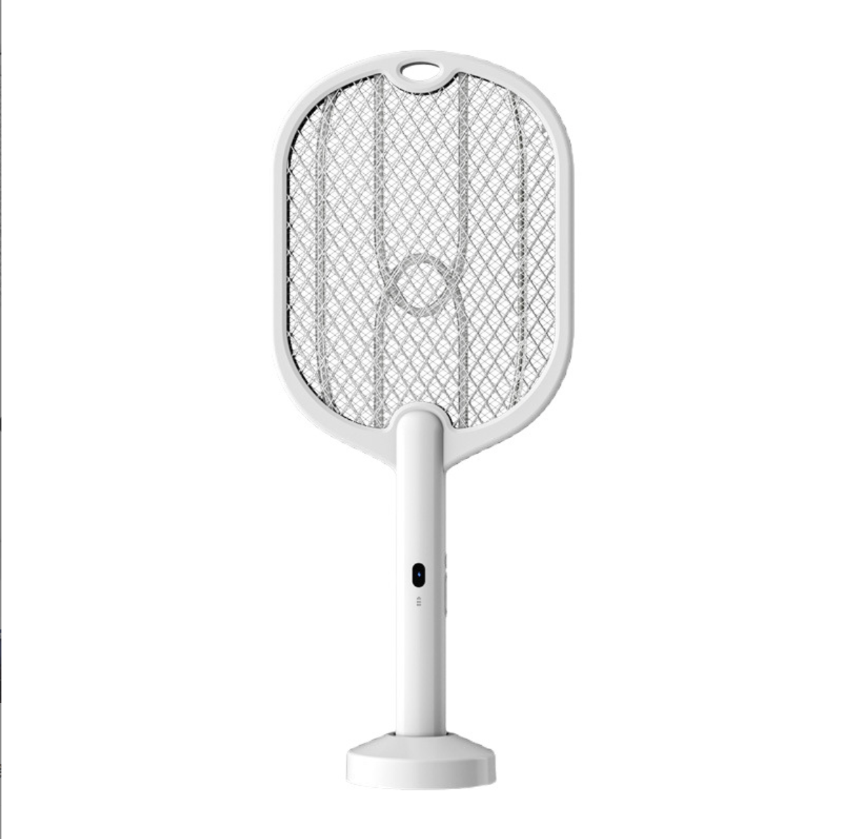 2-in-1 Electric Mosquito Swatter with Base, Rechargeable Bug Zapper Racket