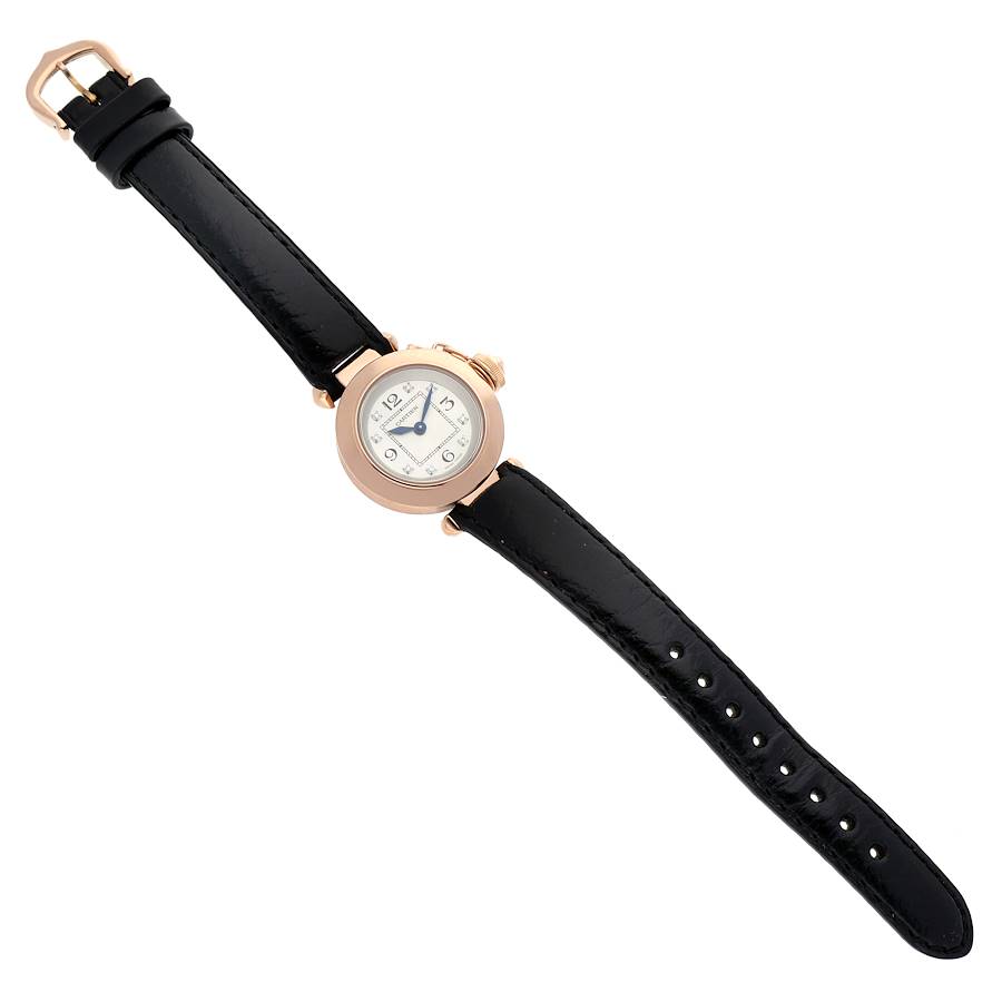 Cartier Pasha 27 Rose Gold Silver Diamond Dial Ladies Watch WJ124028