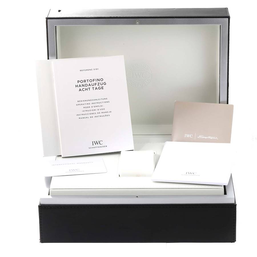 IWC Portofino 8 Days Power Reserve 45mm Silver Dial Mens Watch IW510103