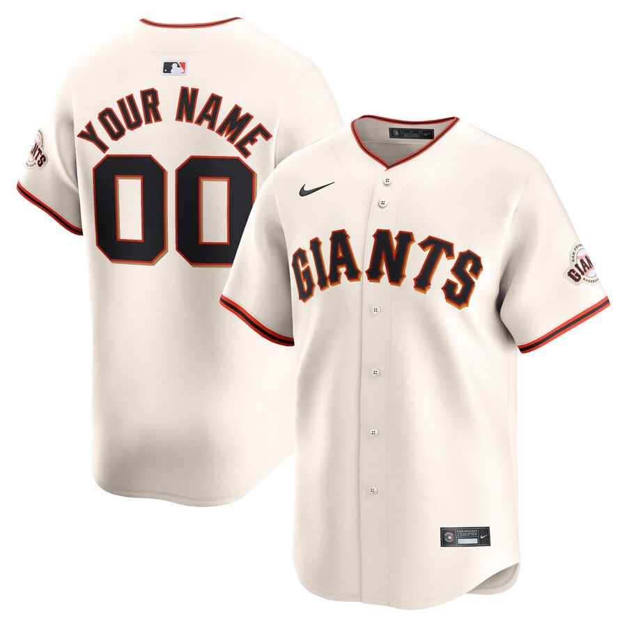 San Francisco Giants Youth Home Limited Custom Jersey Cream