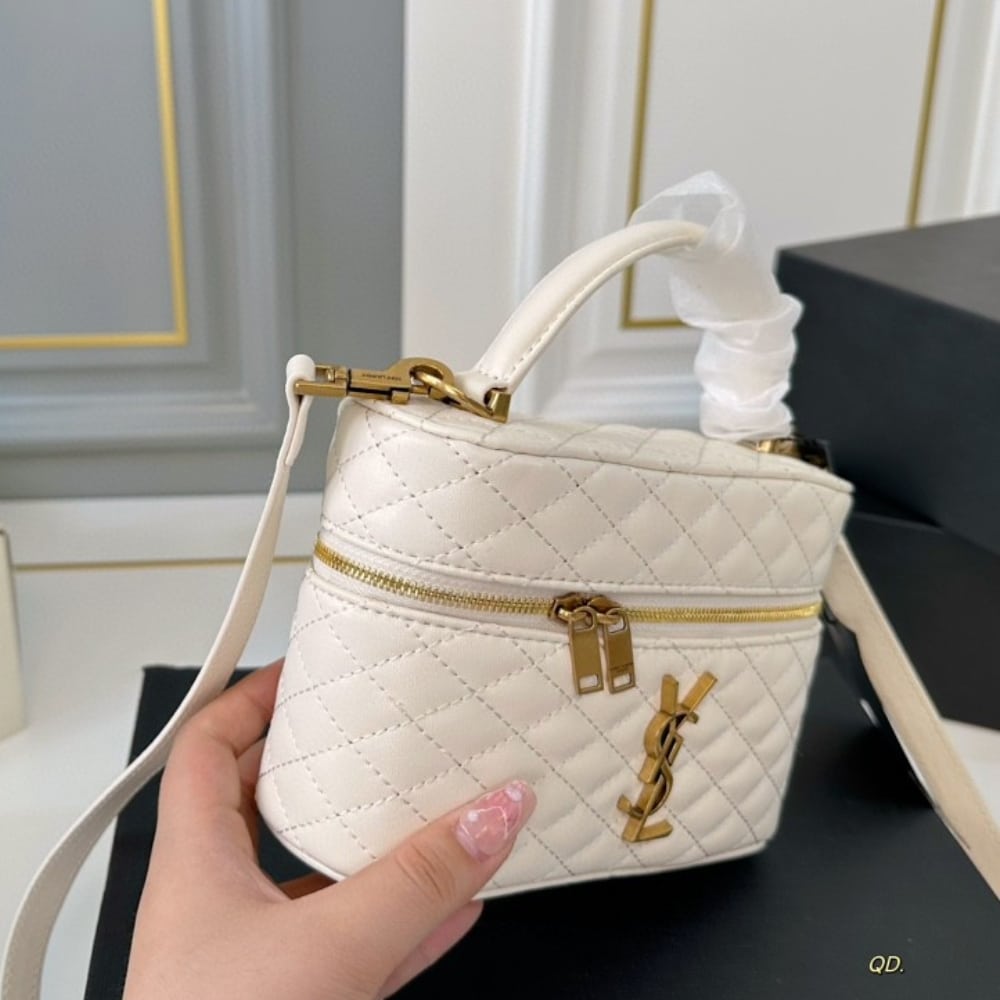 Saint Laurent Gaby Vanity Bag In Blanc Vintage 18Cm 7667311El079207