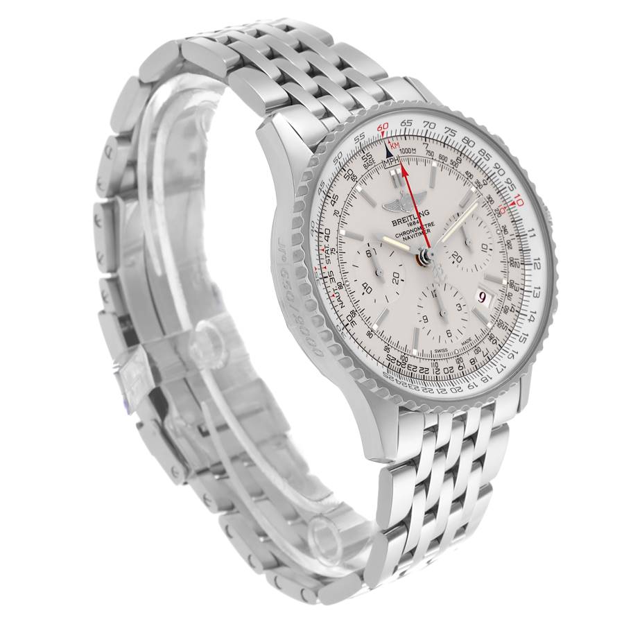 Breitling Navitimer 01 Limited Edition Silver Dial Steel Mens Watch AB0123