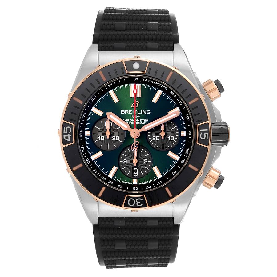 Breitling Super Chronomat B01 44 Steel Rose Gold Mens Watch UB0136