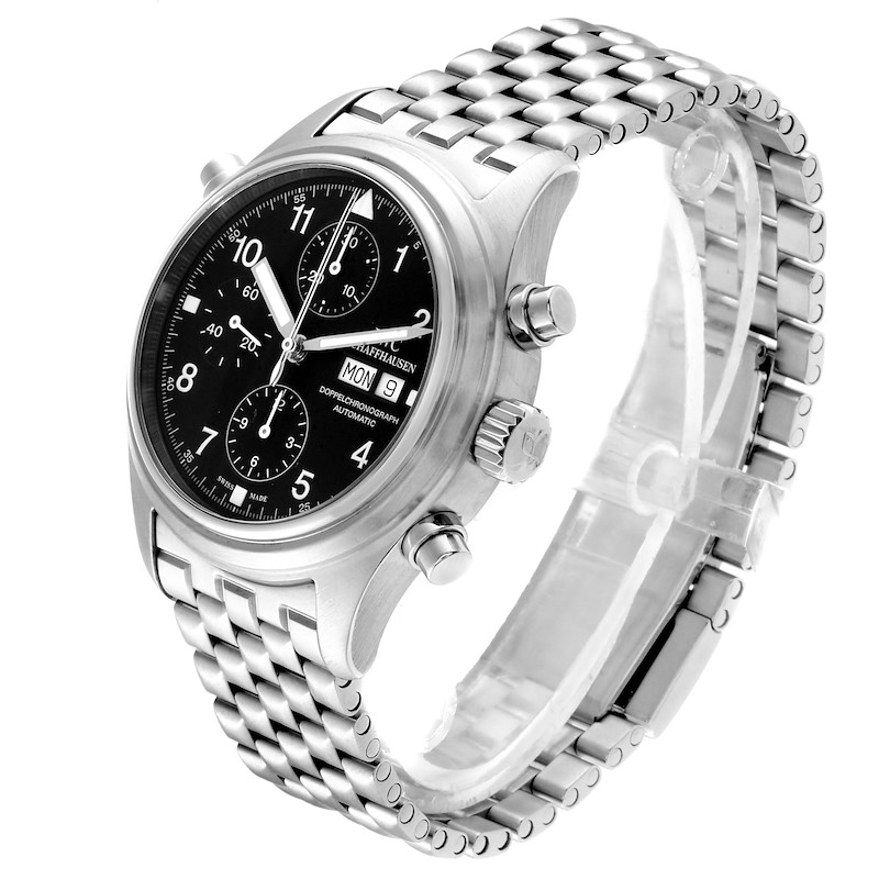 IWC Split Seconds Doppel Chronograph Steel Mens Watch IW371319