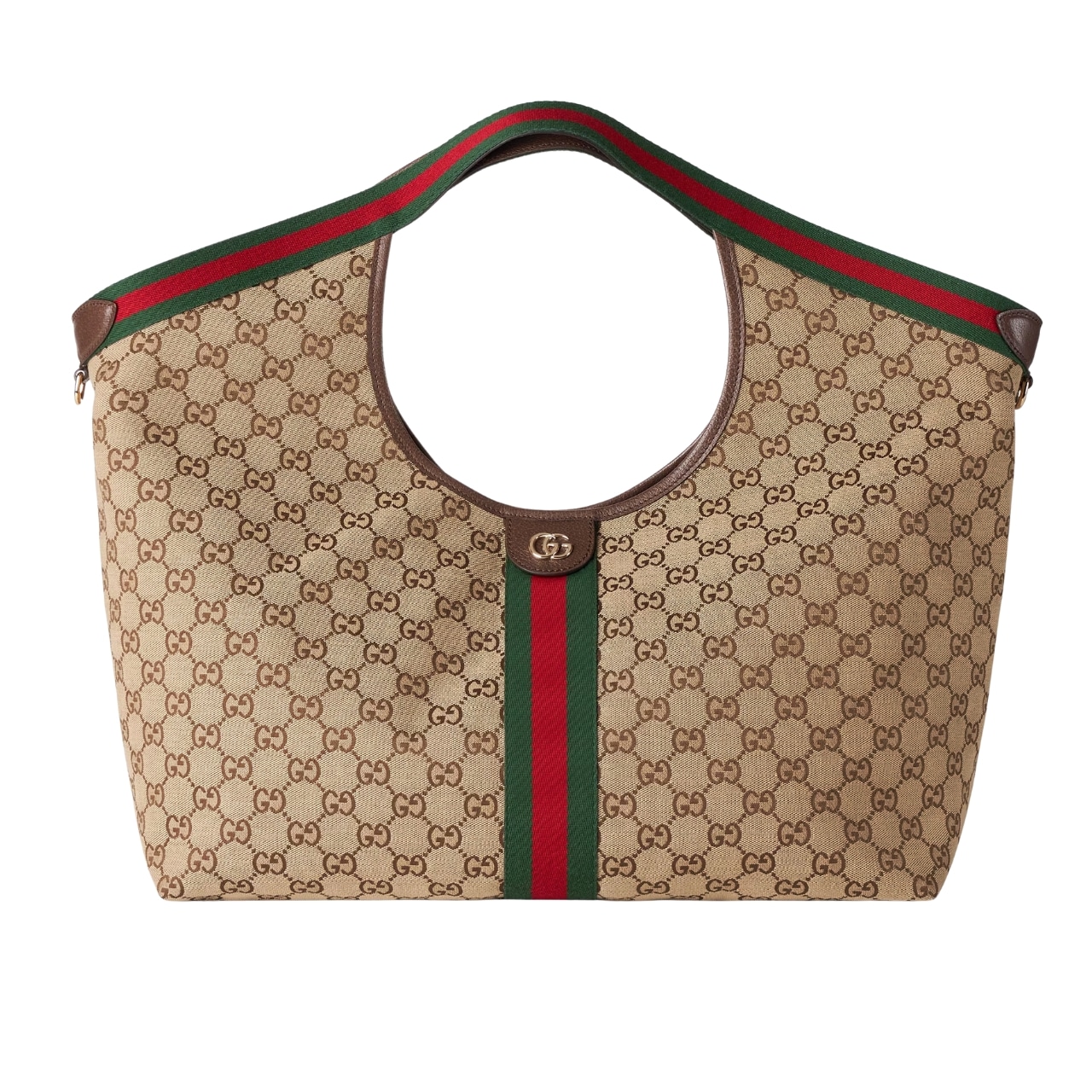 Gucci Giglio Large Tote Bag Beige And Dark Brown GG Canvas 60Cm 853971 FAFFP 2547