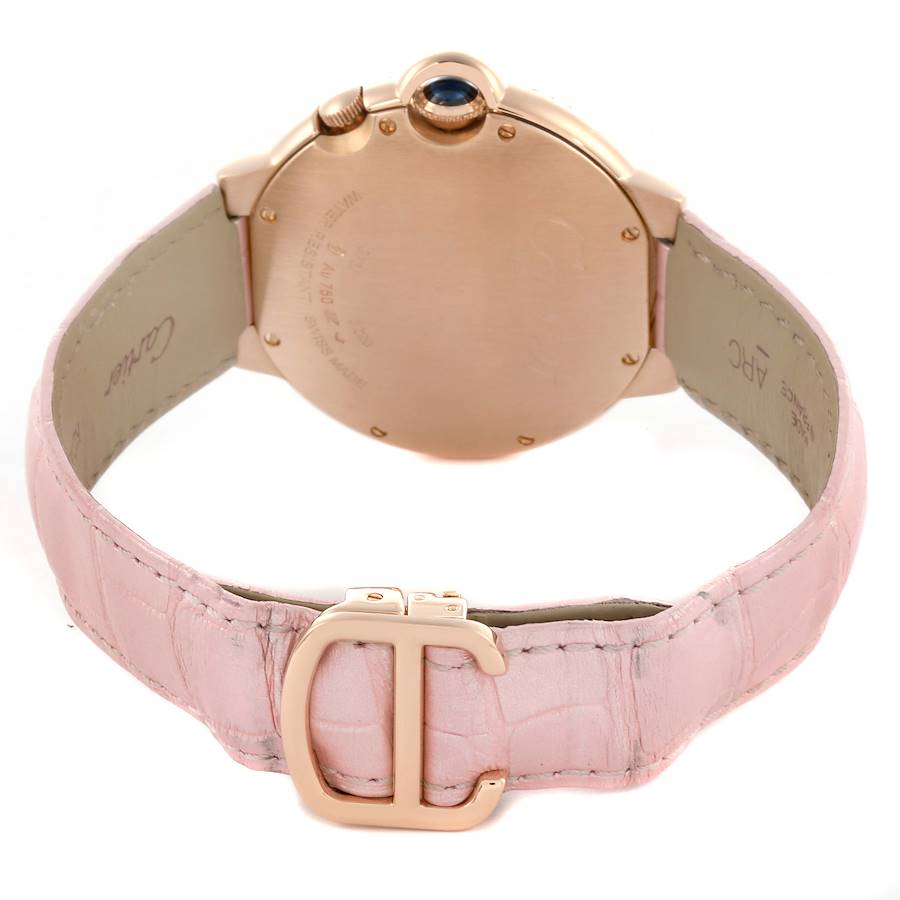 Cartier Ballon Bleu Mother of Pearl Rose Gold Diamond Watch WE902018