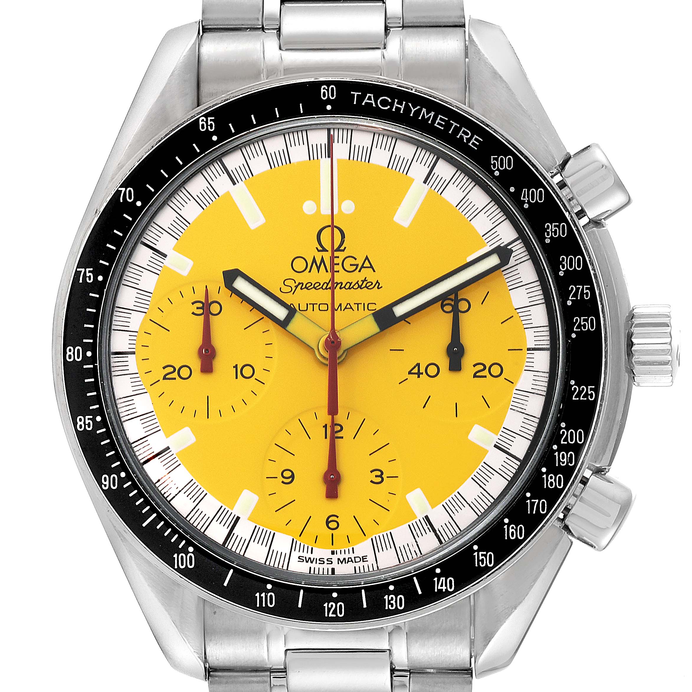 Omega Speedmaster Schumacher Yellow Dial Steel Mens Watch 39.0 MM 3510.12.00