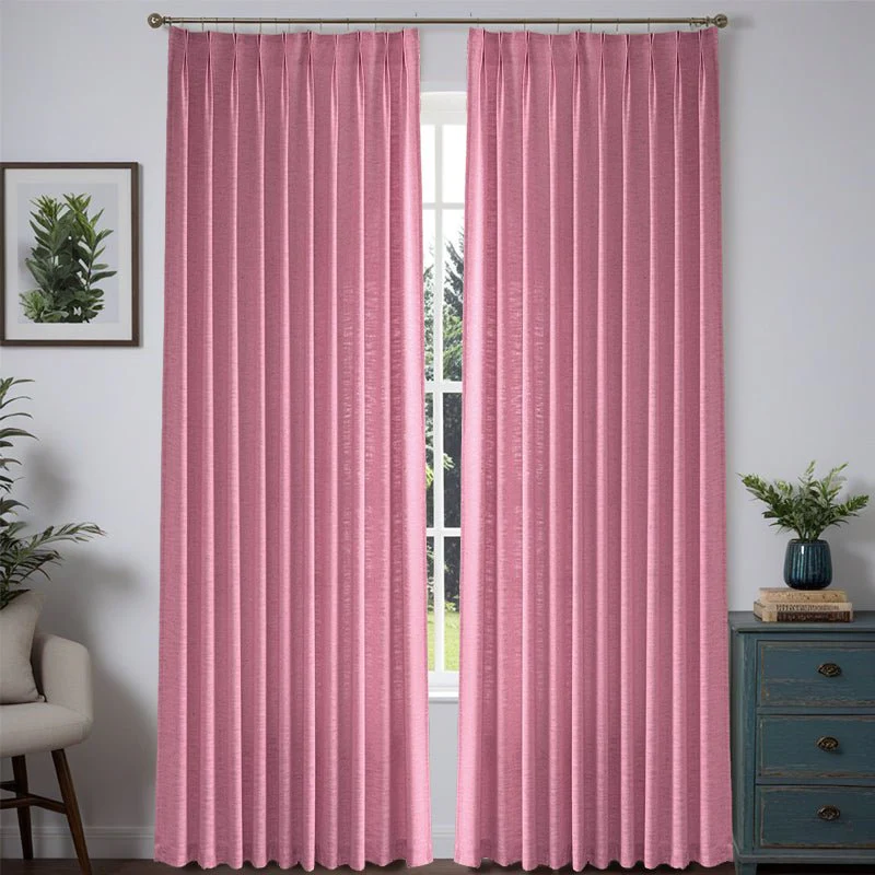 Custom Heavyweight Linen Drape Pleated - 36 Colors
