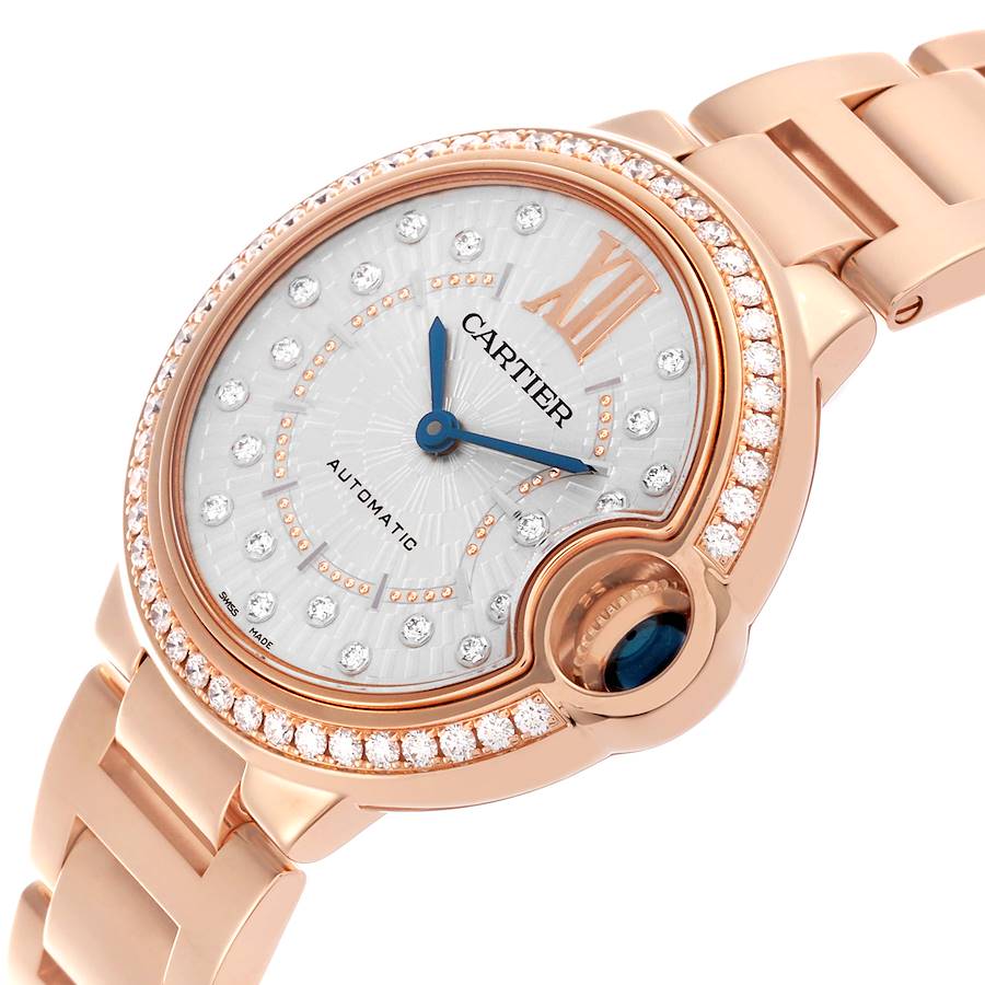 Cartier Ballon Bleu Rose Gold Diamond Ladies Watch WJBB0082