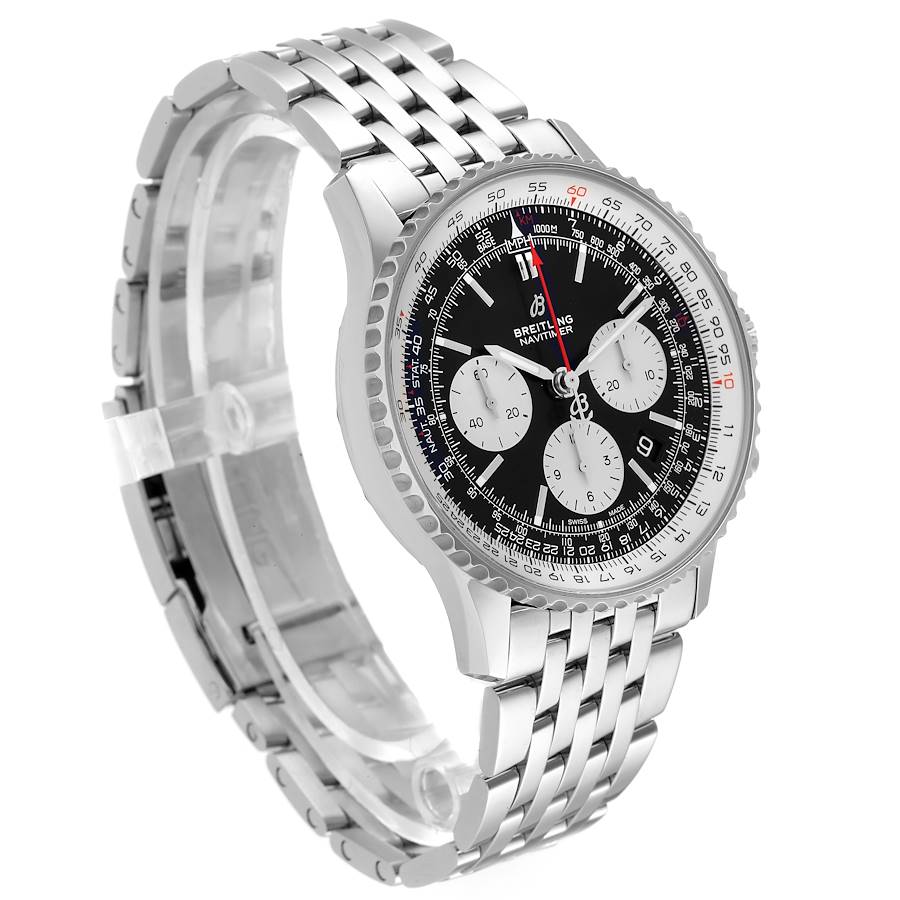 Breitling Navitimer 01 Black Dial Steel Mens Watch AB0121