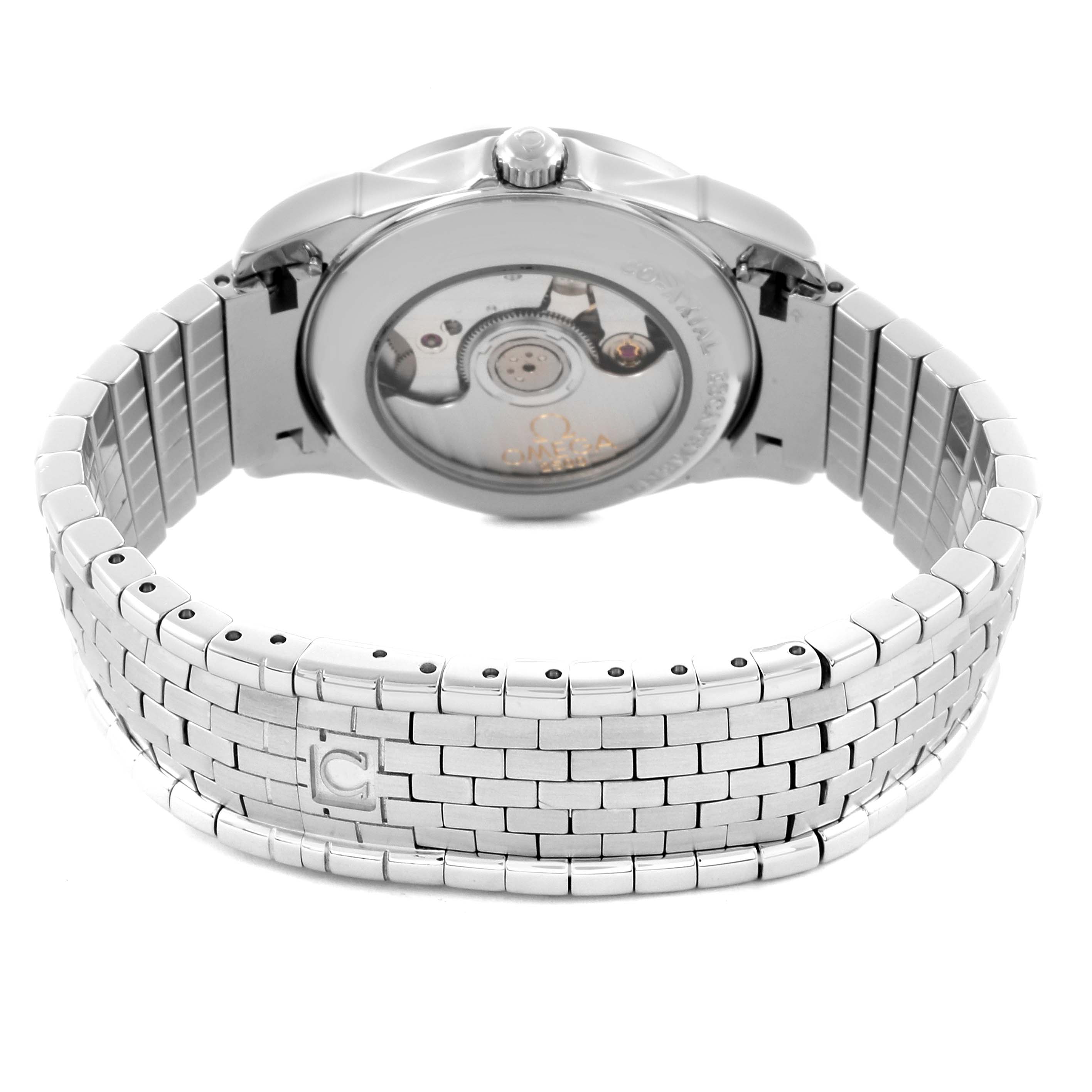 Omega DeVille Prestige MOP Diamond Steel Yellow Gold Ladies Watch 32.5 MM 4586.75.00