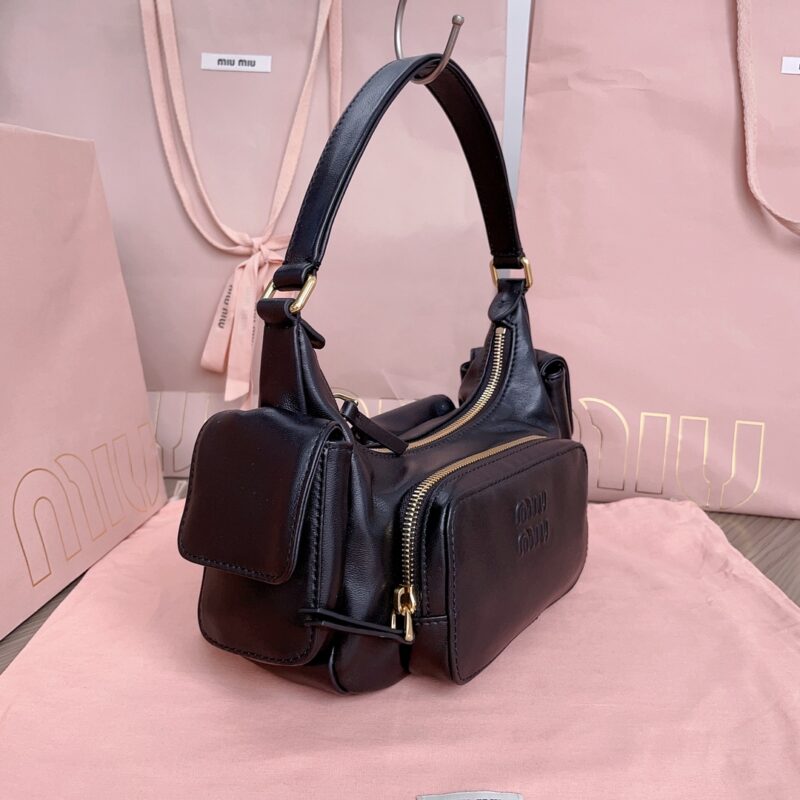Replica Miu Miu Nappa Pocket Bag Black