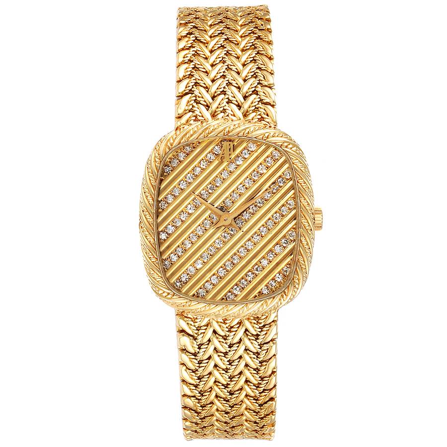 Audemars Piguet 18k Yellow Gold Diamond Dial Cocktail Ladies Watch