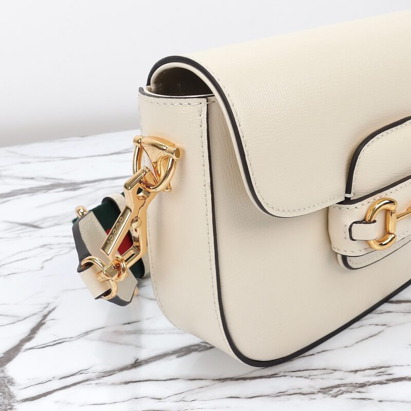Replica Gucci Horsebit 1955 Double G Mini White