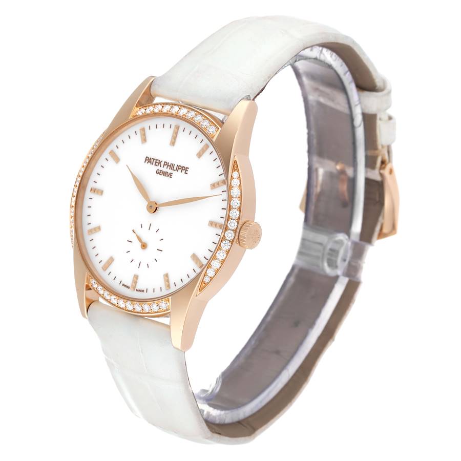 Patek Philippe Calatrava Rose Gold Diamond Ladies Watch 7122