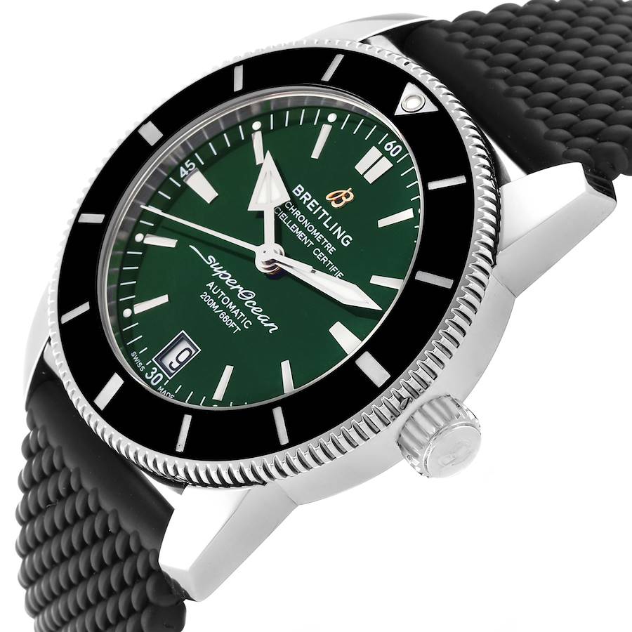 Breitling Superocean Heritage II 42 Green Dial Steel Mens Watch AB2010