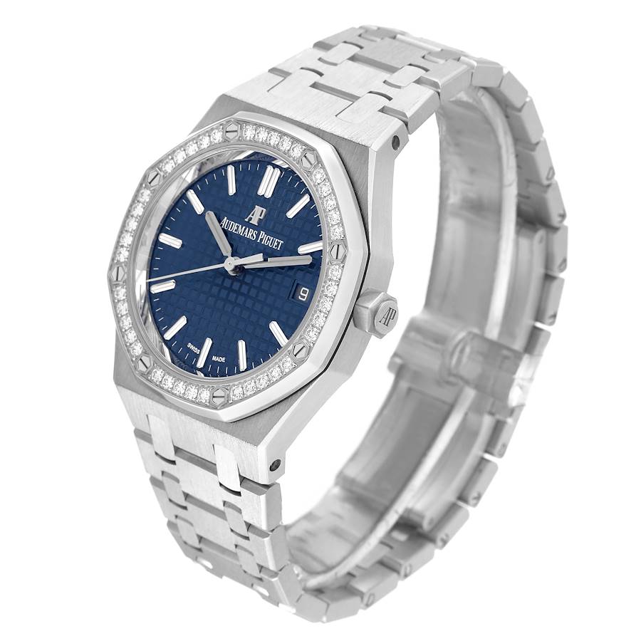 Audemars Piguet Royal Oak 37mm Steel Diamond Mens Watch 15451ST