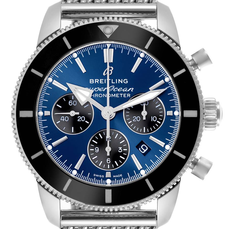 Breitling SuperOcean Heritage II B01 Blue Dial Steel Mens Watch AB0162
