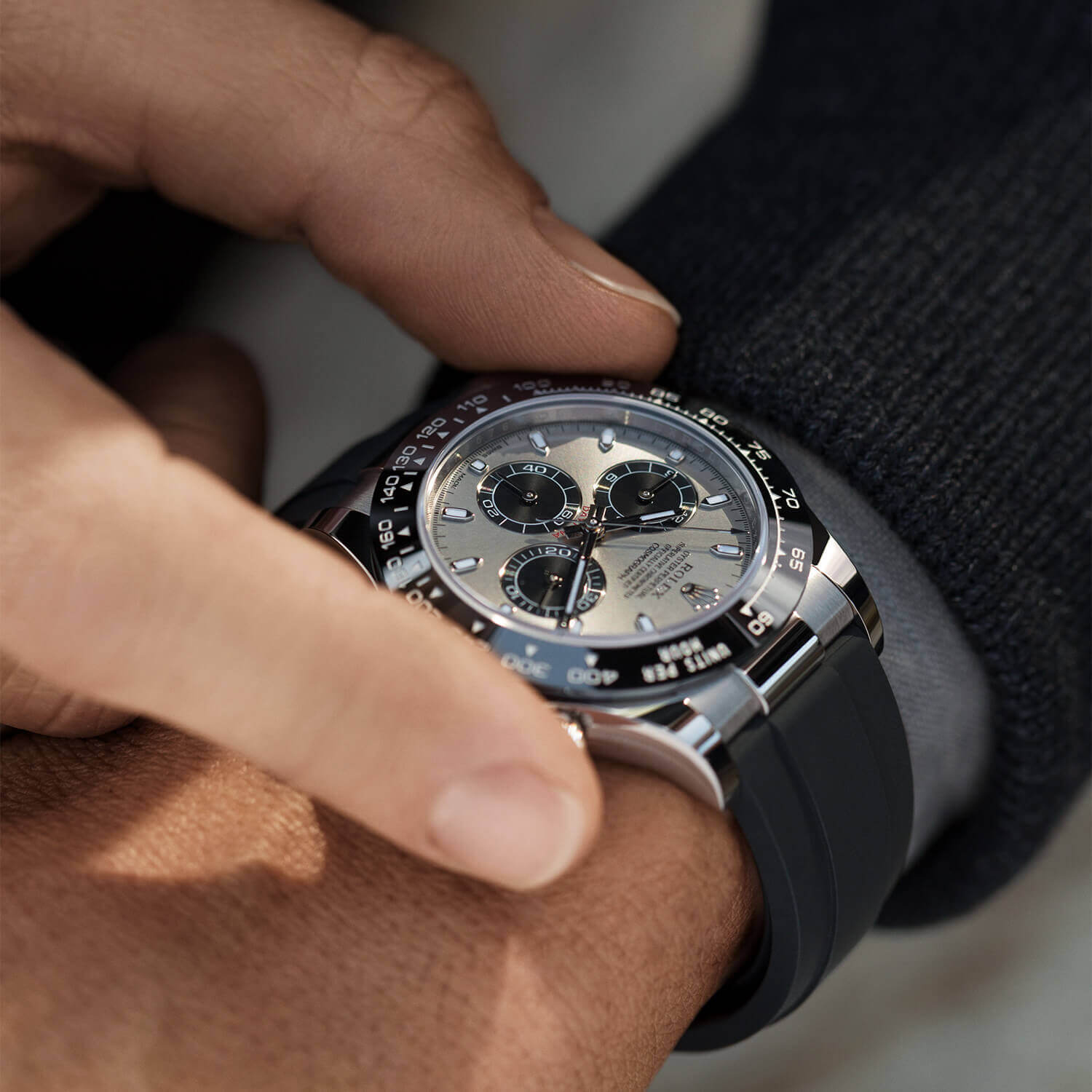 ??Limited Time Offer -Rolex Daytona White Gold Steel Grey Dial Oysterflex Strap 116519ln-0027