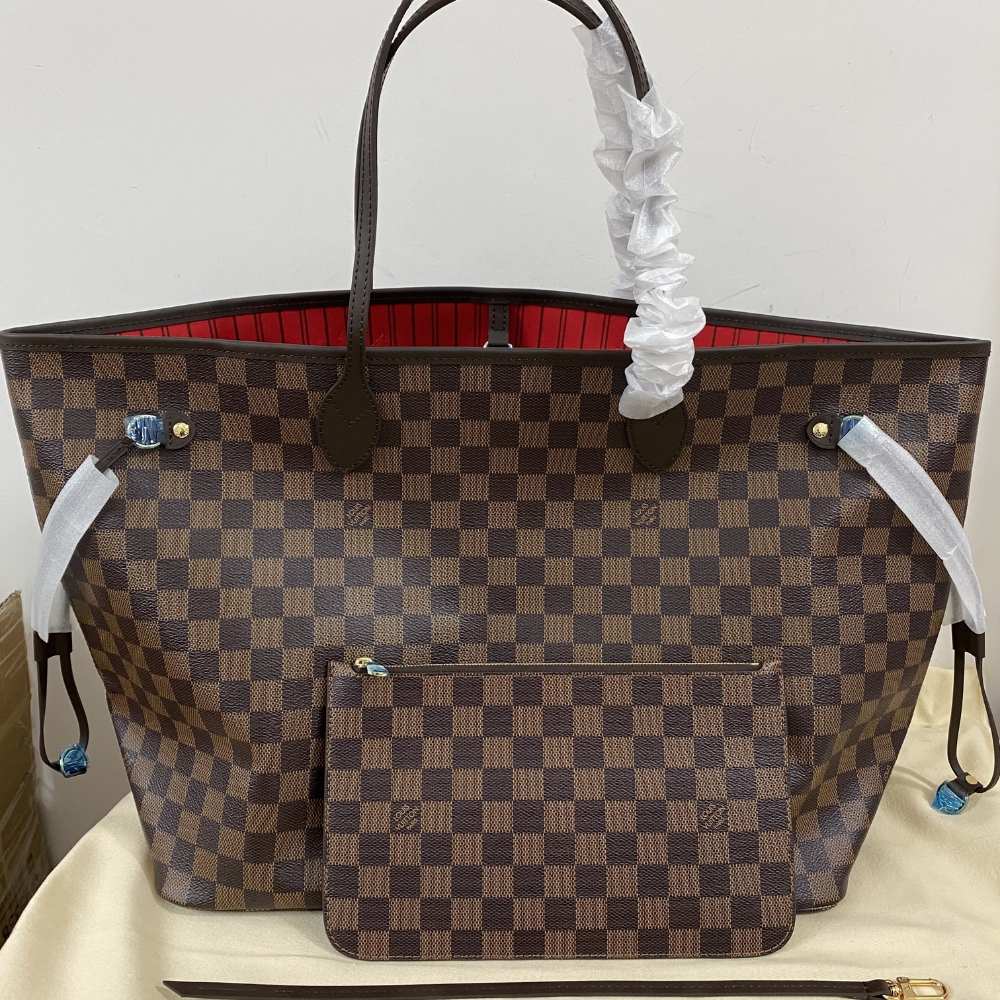 Louis Vuitton Neverfull GM Damier Ebene Canvas Red 39cm N40597