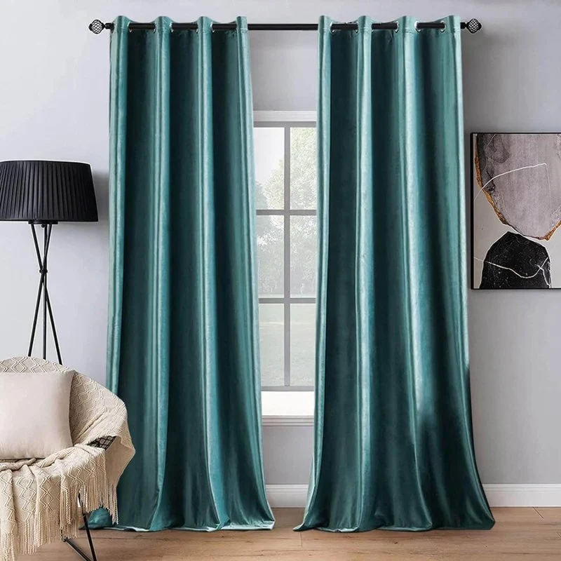 Custom Velvet Luxury Blackout Curtains  (2 Panels) - Grommet