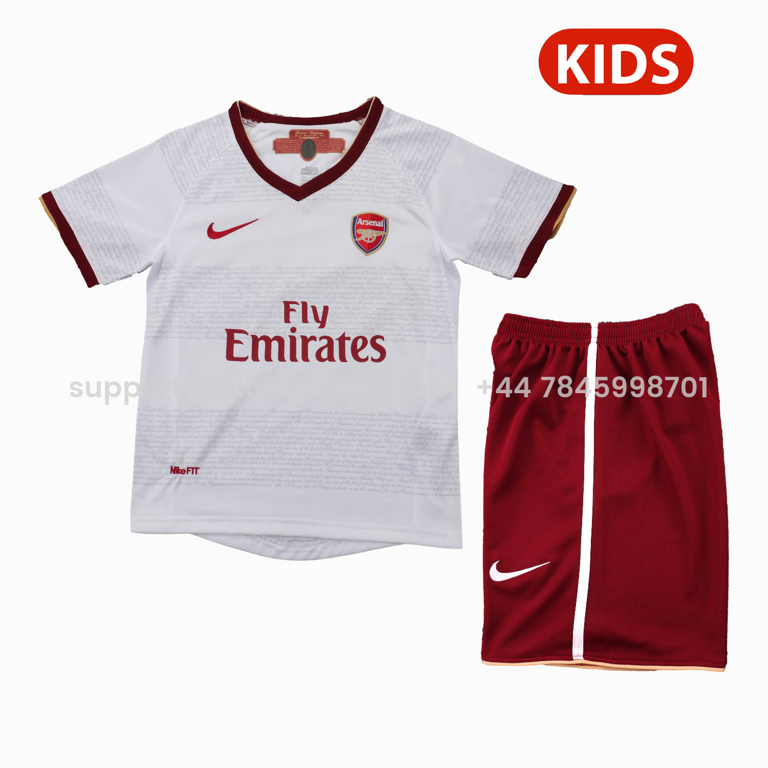 Retro Arsenal 2007-08 Away Kids Kit