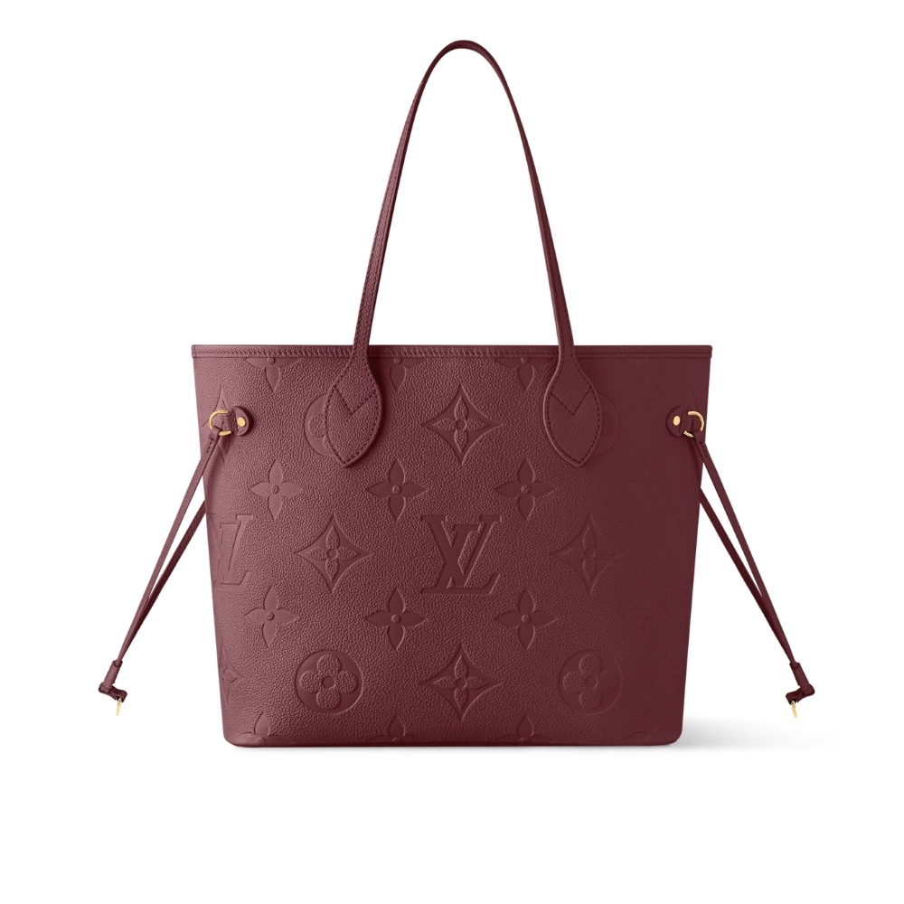 Louis Vuitton Neverfull MM Monogram Empreint Wine Red 31cm M25855