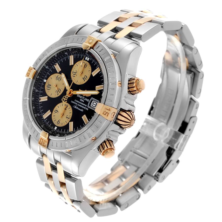 Breitling Chronomat Evolution Steel Yellow Gold Mens Watch B13356