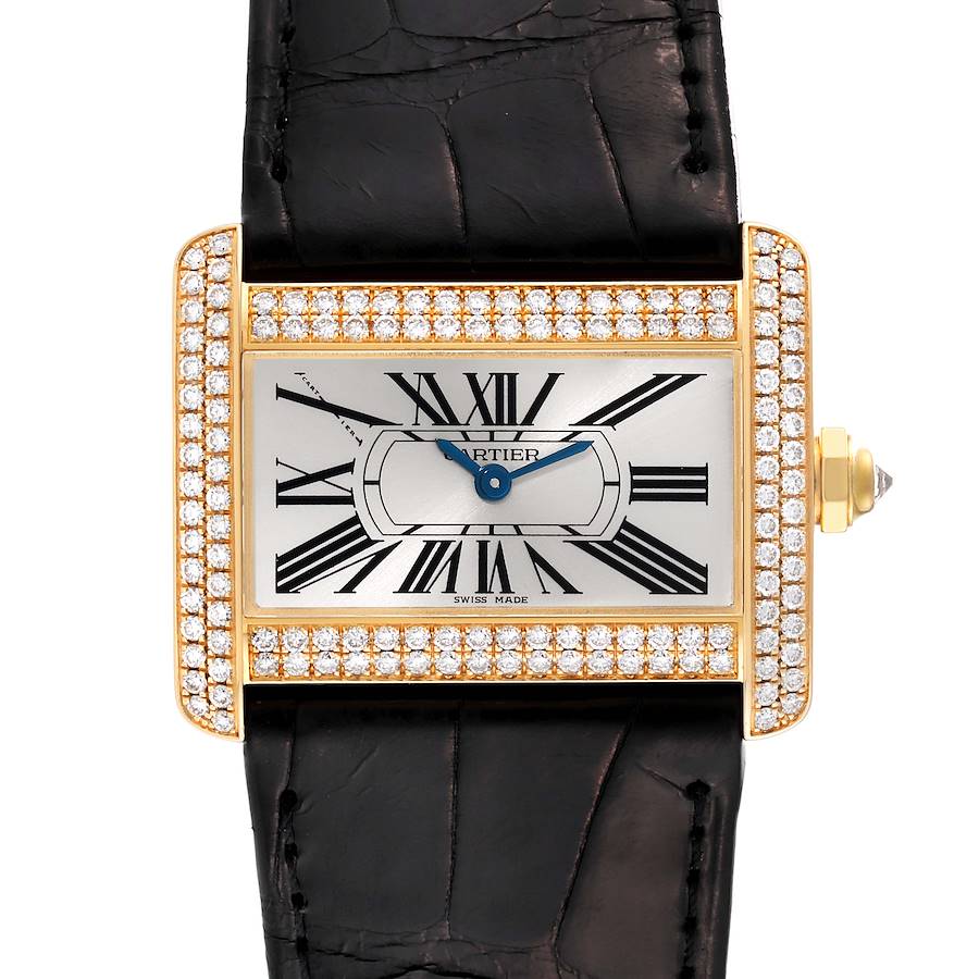 Cartier Tank Divan Yellow Gold Diamond Ladies Watch WA301036