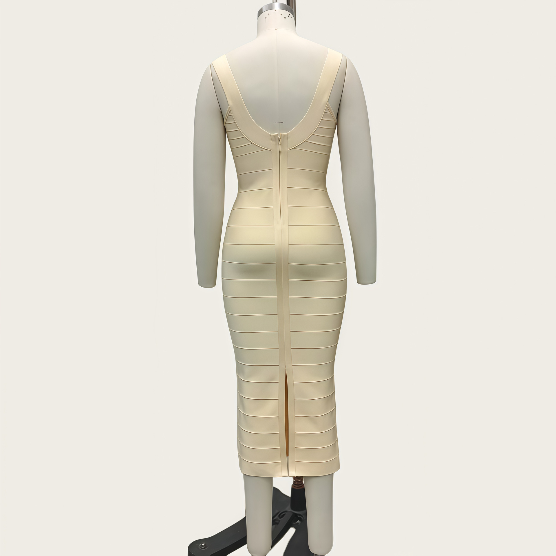 Women U-neck wide-strap sexy bandage skirt