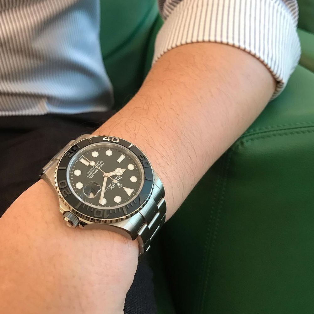 2024 Newest Rolex Yacht-Master 42 Black Dial RLX Titanium Men's Watch 226627-0001