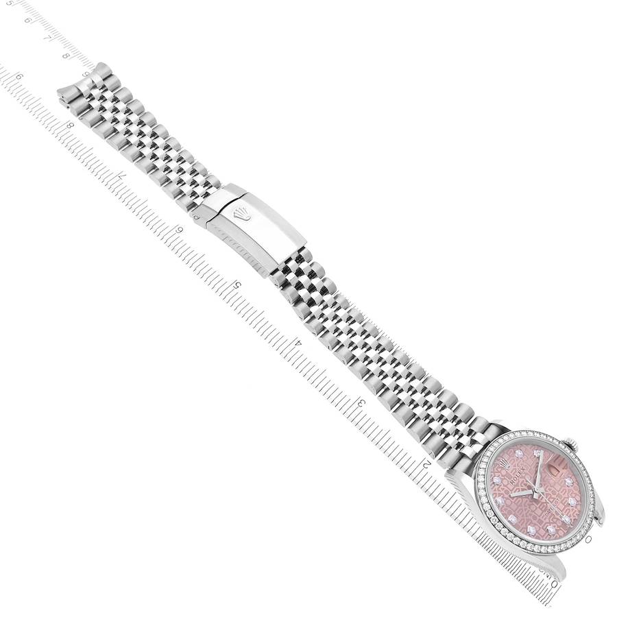 Rolex Datejust Silver Diamond Dial Steel Mens Watch 126284
