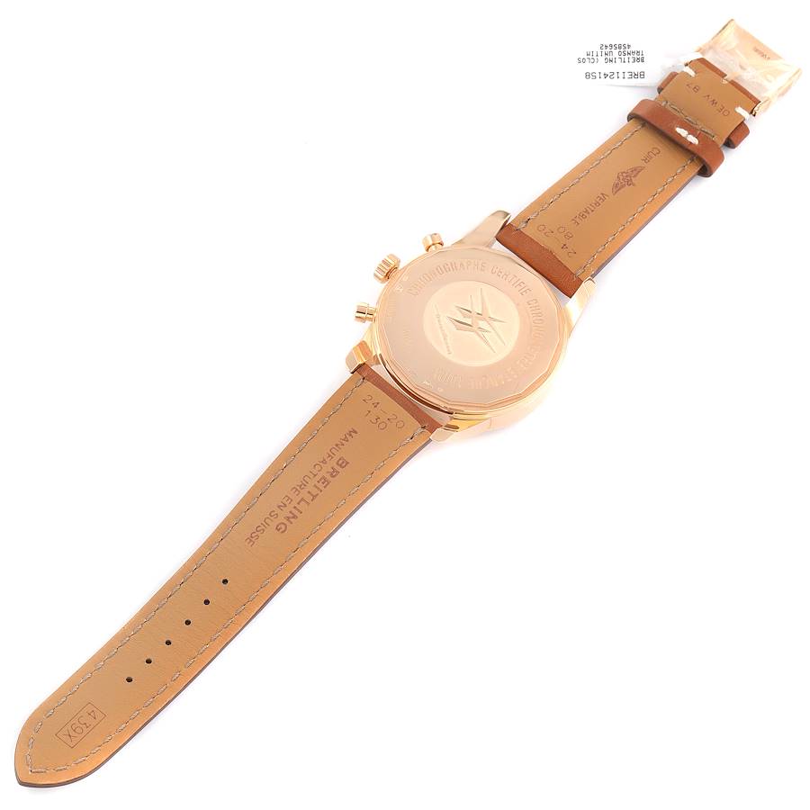Breitling Transocean Chronograph Unitime Rose Gold Watch RB0510