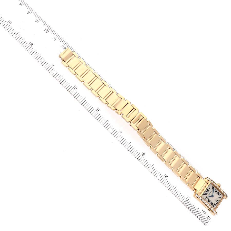 Cartier Tank Francaise Yellow Gold Diamond Ladies Watch WE1001R8