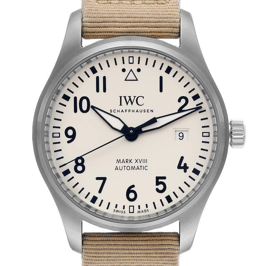 IWC Pilot Mark XVIII 40mm Silver Dial Steel Mens Watch IW327017