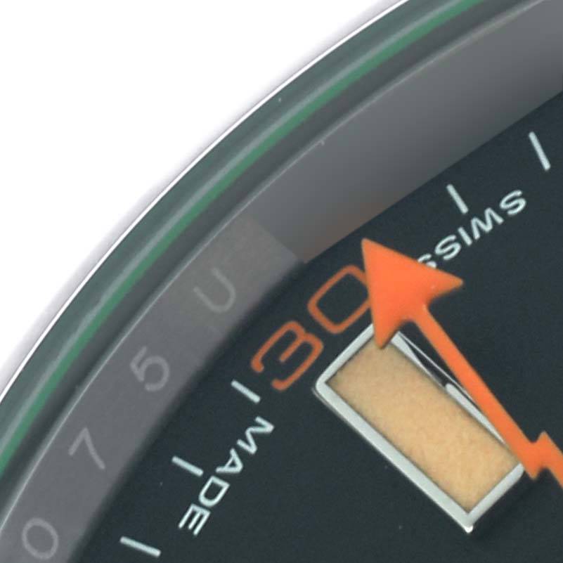 Rolex Milgauss 40 Black Dial Green Crystal Steel Mens Watch 116400 Card